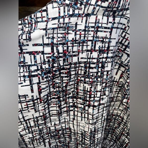 Robert Graham Kirkley Classic Fit Shirt 2XL Abstract Grid Pattern Flip Cuffs - Picture 7 of 16